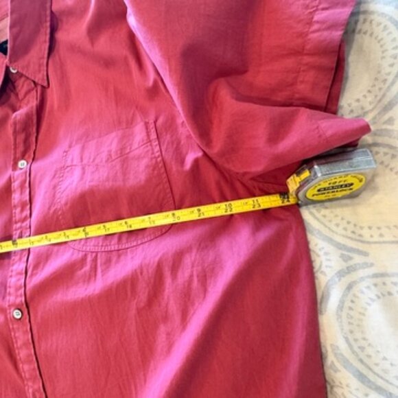 Rag 'n Bone Men's XL Gus Cotton Short Sleeve Shirt in Rouge - Picture 5 of 5